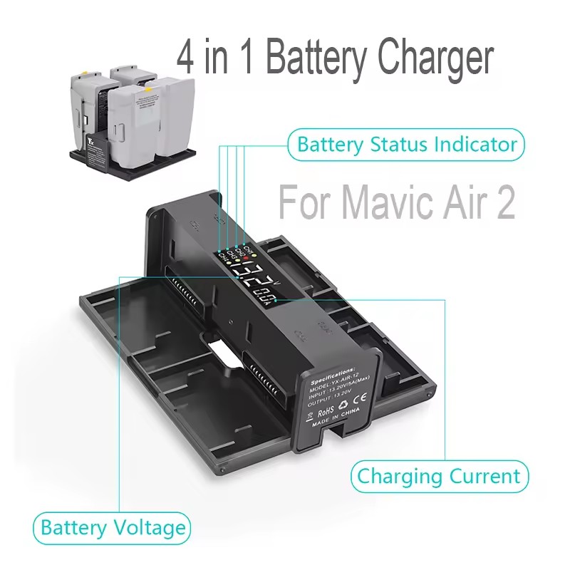 Drone Charging Hub - 4 in 1 แบบพกพาพับชาร์จ Hub สําหรับ