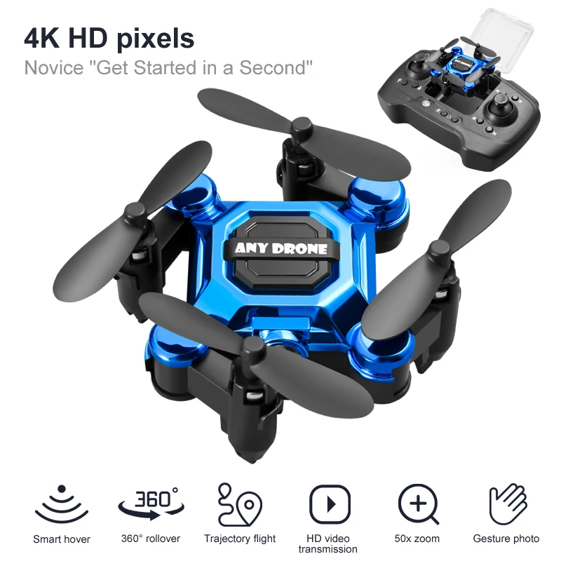 Drone Remote Controller Lanyard - กล้อง 4K HD RC โดรน พับรีโมทคอนโทรล