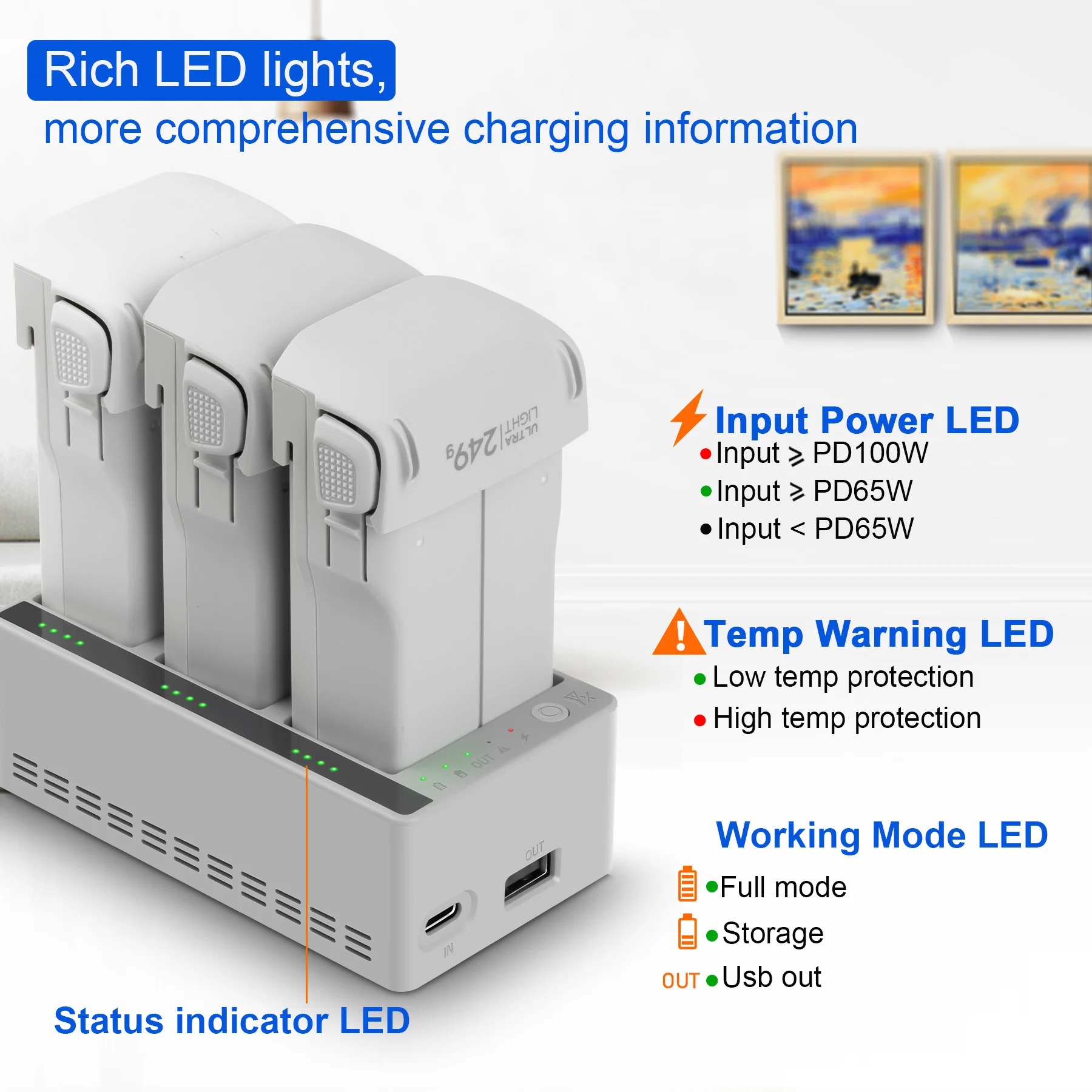 สำหรับแบตเตอรี่โดรน DJI LITO 1 - Drone Charging Hub บทวิจารณ์และราคา